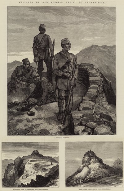 Bocetos de nuestro artista especial en Afganistán de Richard Caton Woodville junior